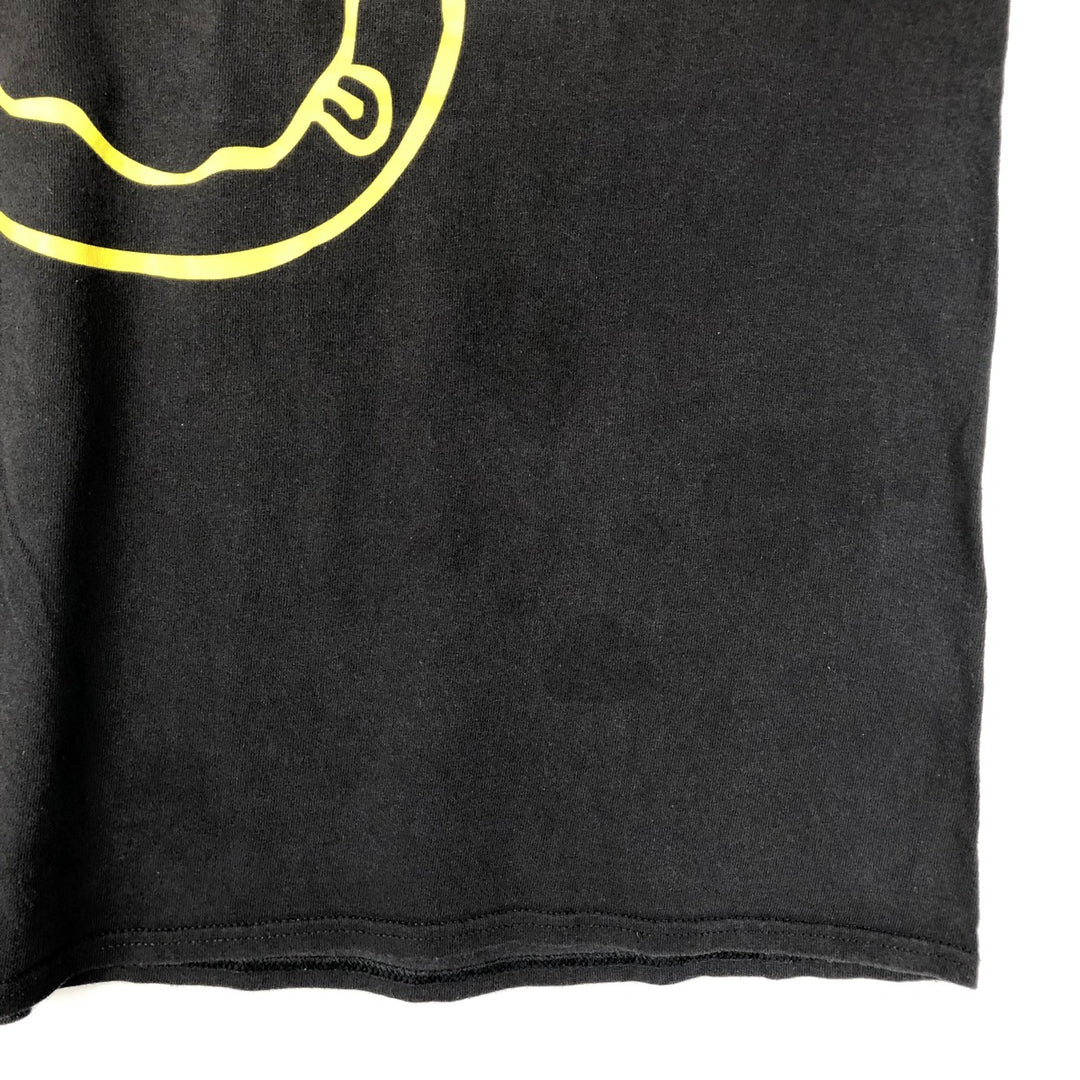 NIRVANA Nirvana Band T-shirt, Band T, Men's L size cotton black type Vintage Second Hand