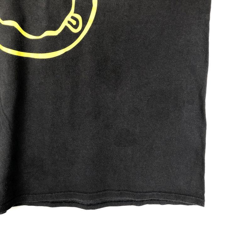 NIRVANA Nirvana Band T-shirt, Band T, Men's L size cotton black type Vintage Second Hand