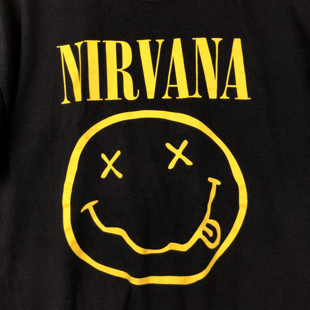 NIRVANA Nirvana Band T-shirt, Band T, Men's XL size cotton black type Vintage Second Hand