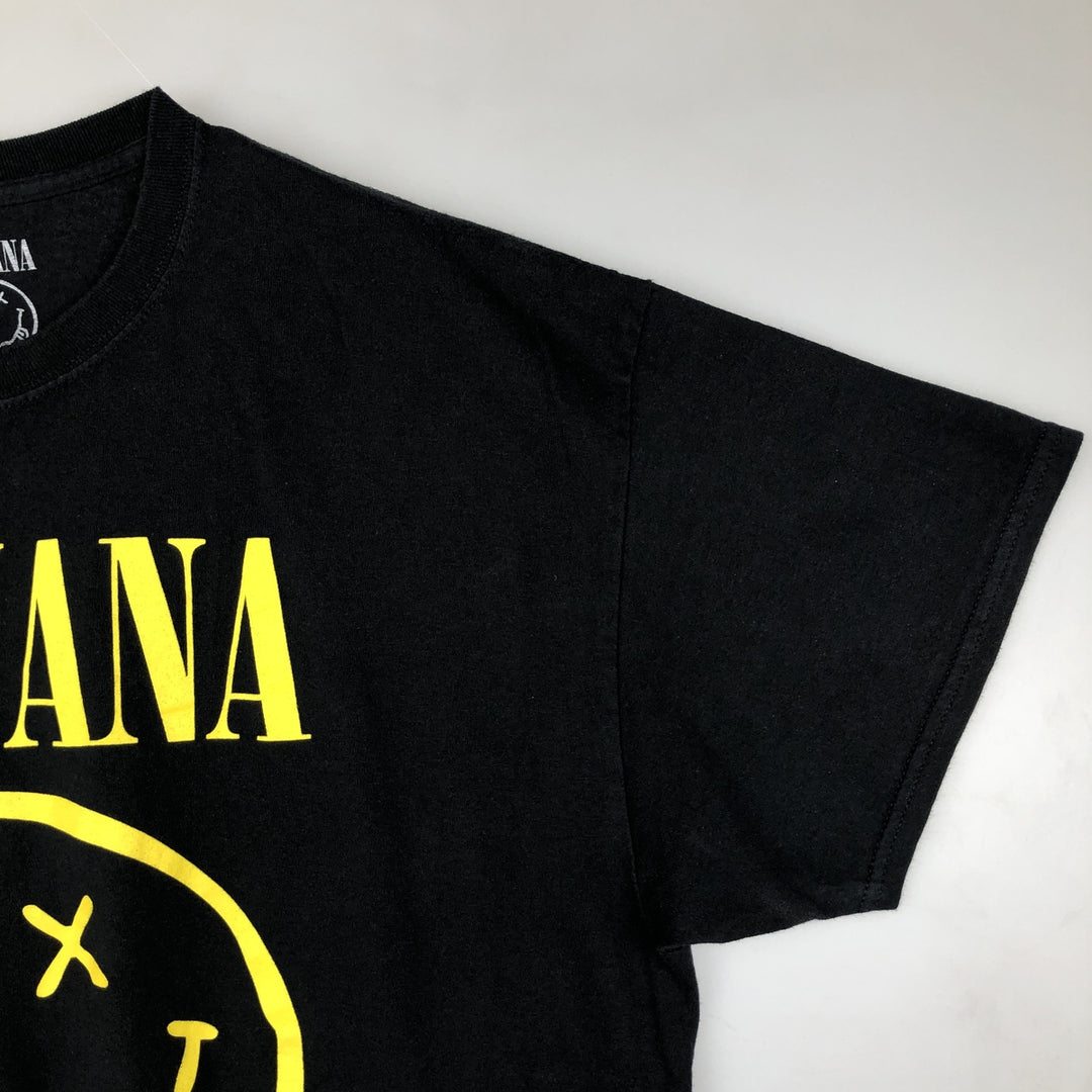 NIRVANA Nirvana Band T-shirt, Band T, Men's XL size cotton black type Vintage Second Hand