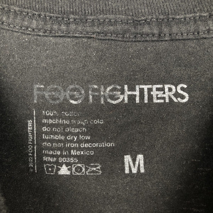 Foo Fighters band t-shirt, men's size M. cotton black type Vintage Second Hand
