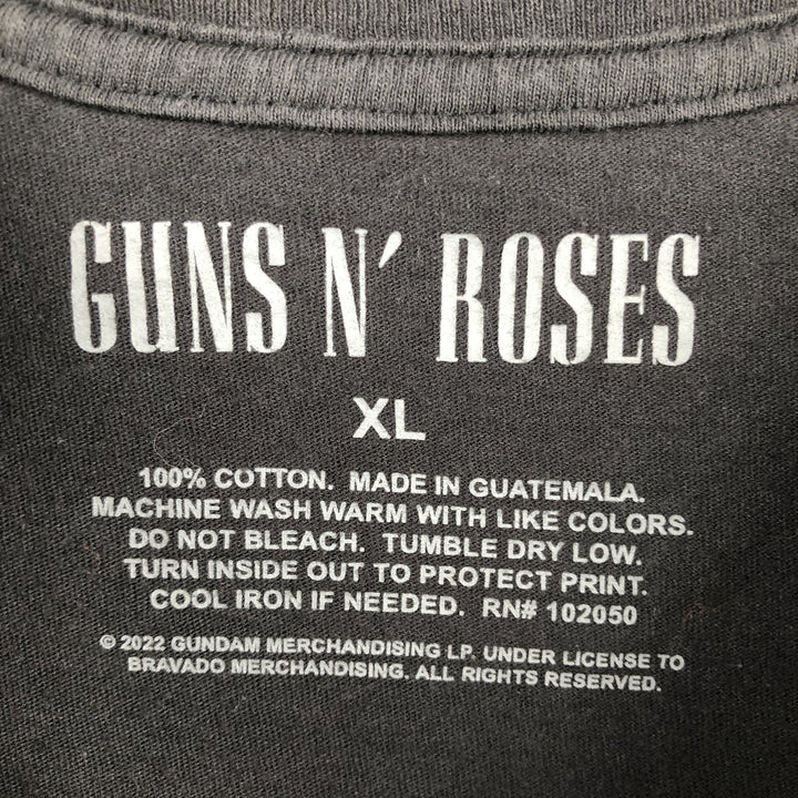 Guns N' Roses Band T-shirt, Band T, Men's XL size cotton black type Vintage Second Hand