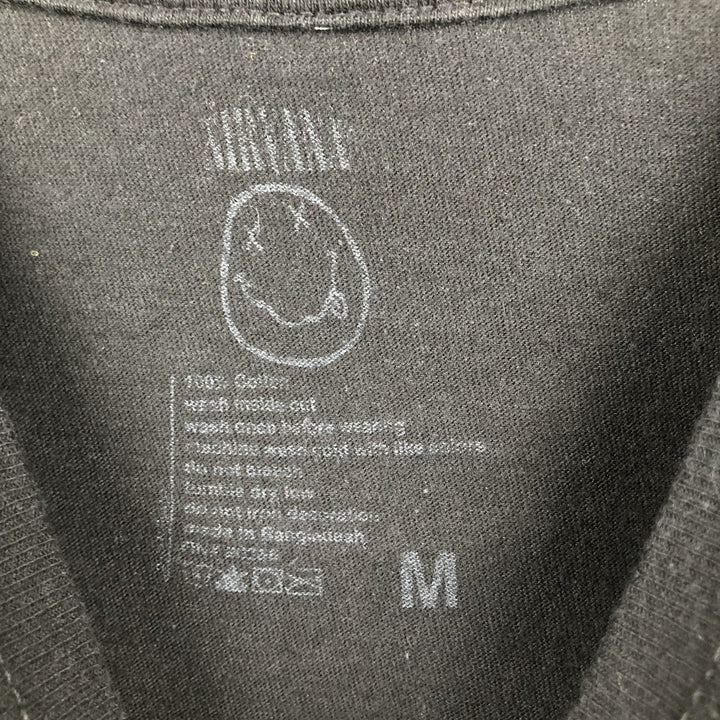 NIRVANA Nirvana Band T-shirt, Band T, Men's M size cotton black type Vintage Second Hand