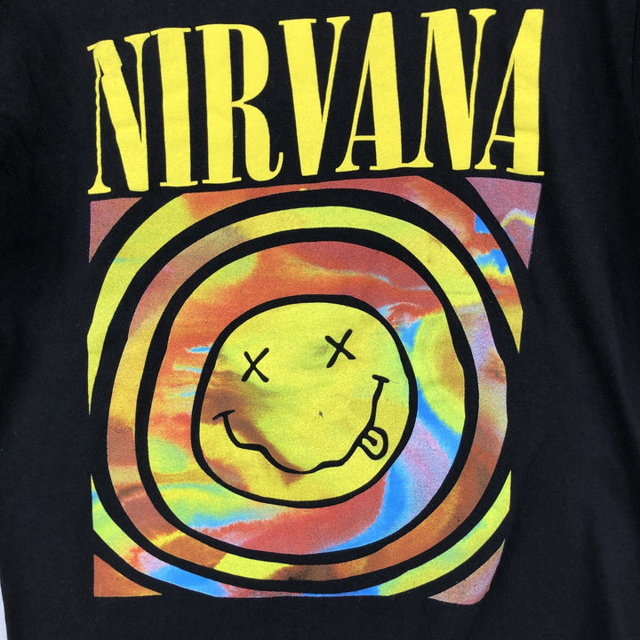 NIRVANA Nirvana Band T-shirt, Band T, Men's M size cotton black type Vintage Second Hand