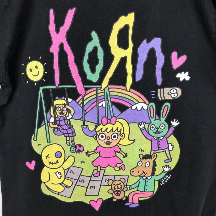 Gildan KORN Band T-shirt, Men's Size L (approx.) cotton black type Vintage Second Hand