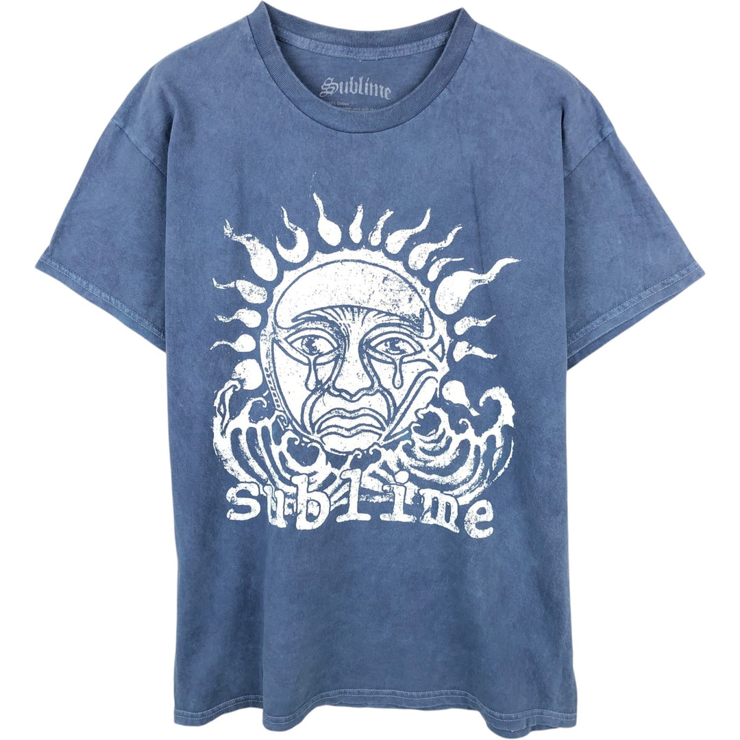 SUBLIME Band T-shirt, Men's L size cotton Blue type light blue Vintage Second Hand
