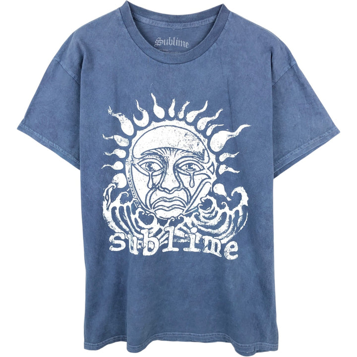 SUBLIME Band T-shirt, Men's L size cotton Blue type light blue Vintage Second Hand