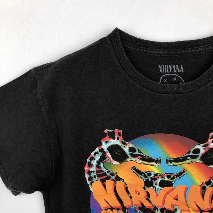NIRVANA Nirvana Band T-shirt, Band T, Men's M size cotton black type Vintage Second Hand