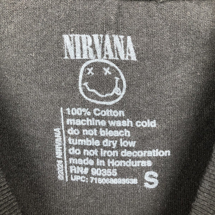 NIRVANA Nirvana Band T-shirt, Band T, Men's S size cotton black type Vintage Second Hand