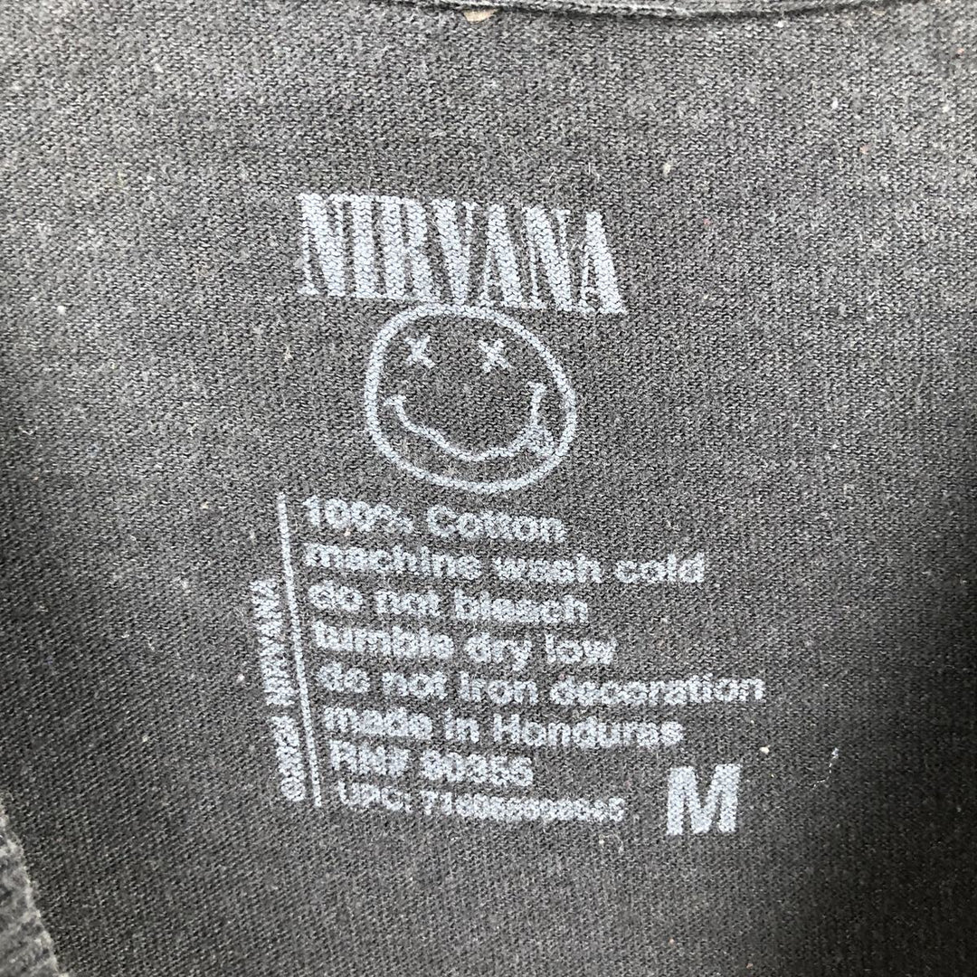 NIRVANA Nirvana Band T-shirt, Band T, Men's M size cotton black type Vintage Second Hand