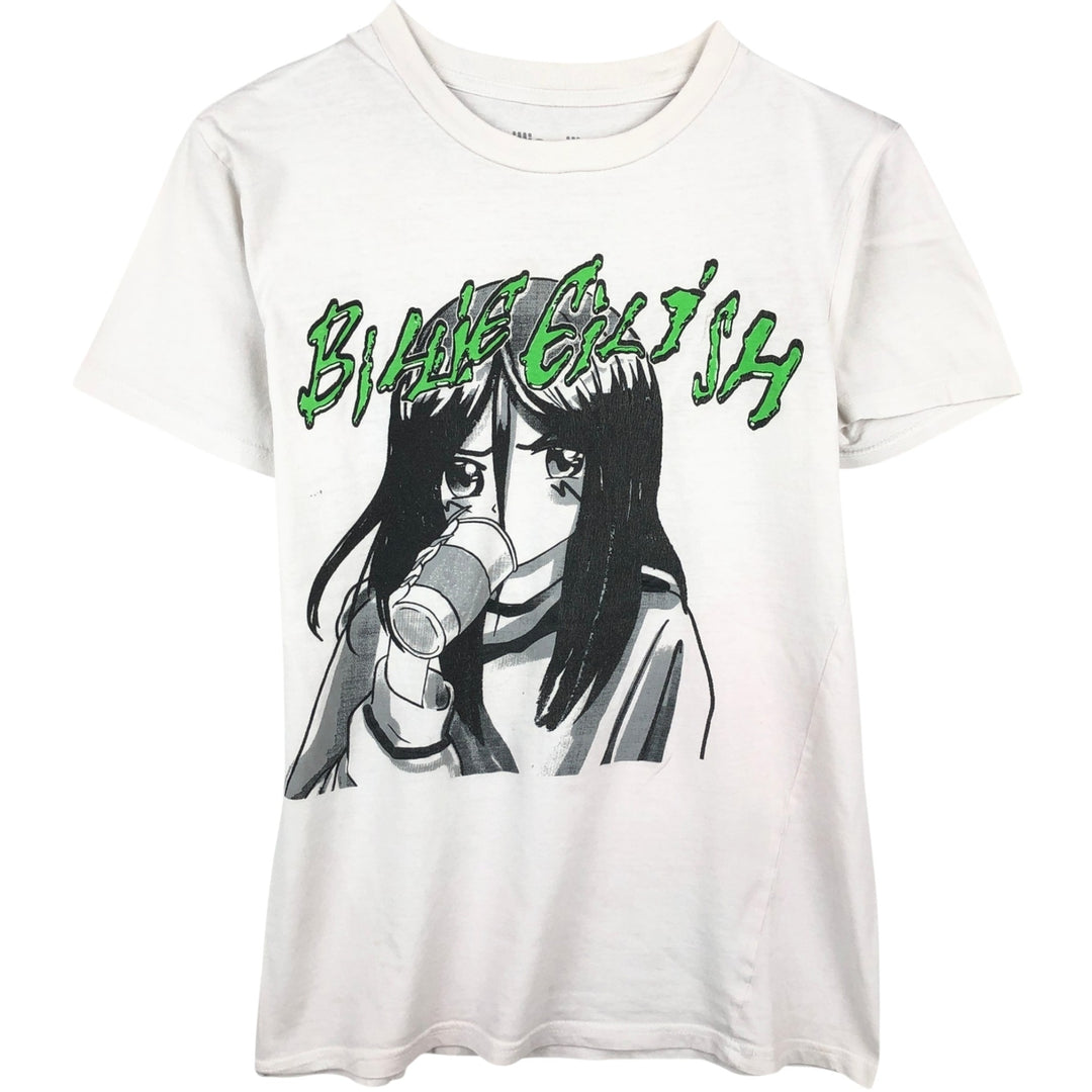 BILLIE EILISH Billie Eilish Band T-shirt Band T Men's M size cotton white type Vintage Second Hand
