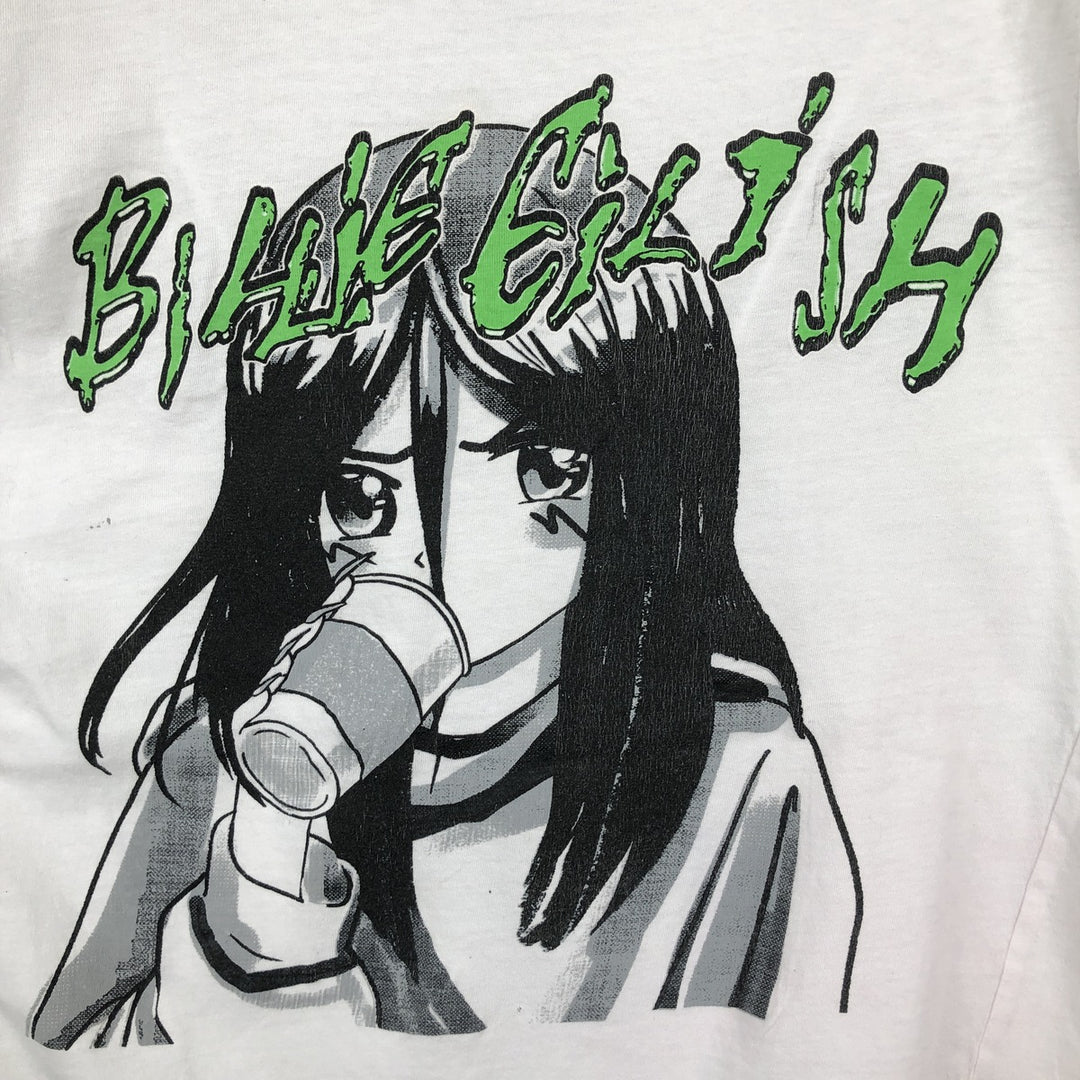 BILLIE EILISH Billie Eilish Band T-shirt Band T Men's M size cotton white type Vintage Second Hand