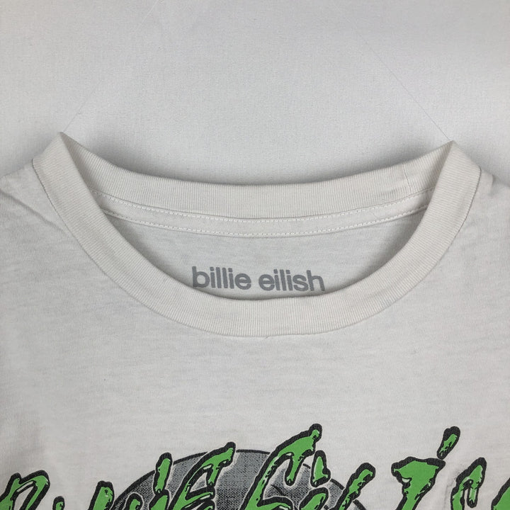 BILLIE EILISH Billie Eilish Band T-shirt Band T Men's M size cotton white type Vintage Second Hand