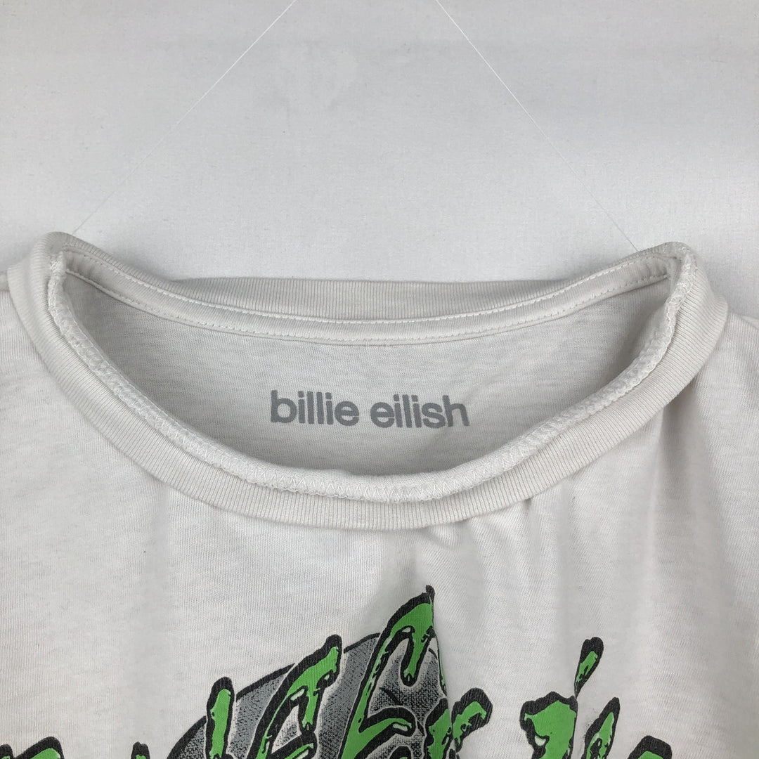 BILLIE EILISH Billie Eilish Band T-shirt Band T Men's M size cotton white type Vintage Second Hand