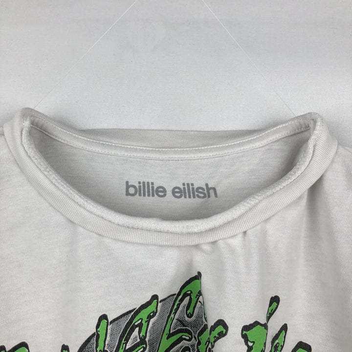 BILLIE EILISH Billie Eilish Band T-shirt Band T Men's M size cotton white type Vintage Second Hand