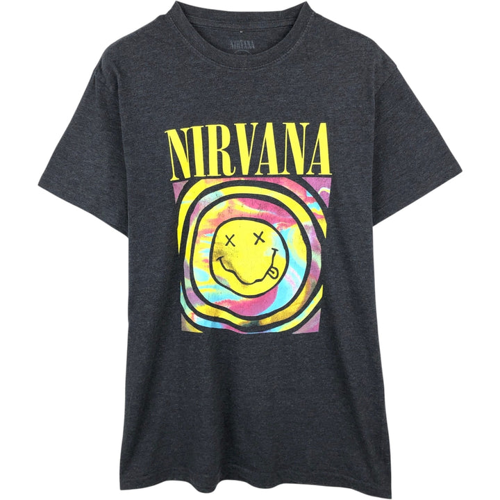 NIRVANA Nirvana Band T-shirt, Band T, Men's XL size unclear black type Vintage Second Hand