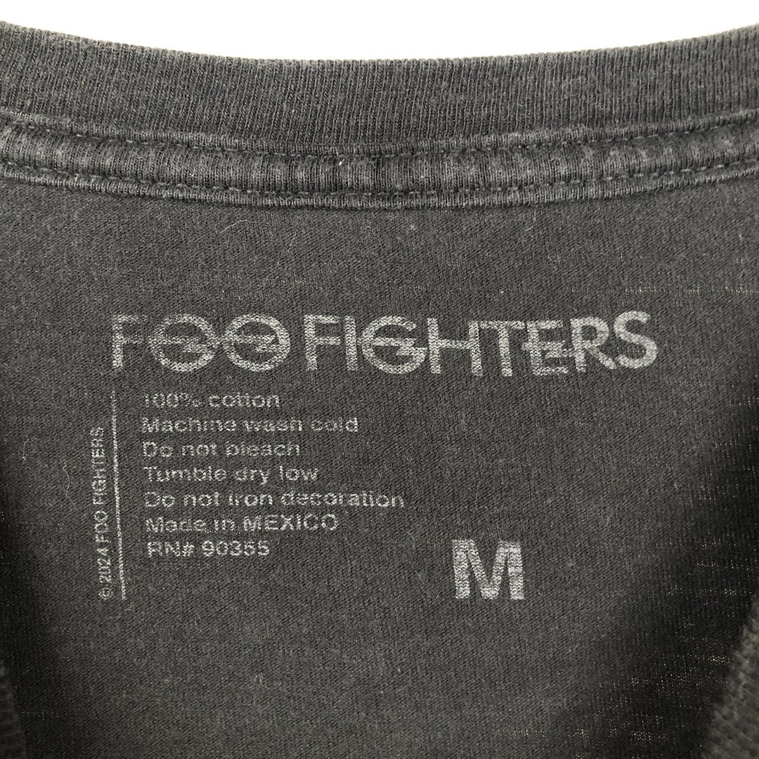 Foo Fighters band t-shirt, men's size M. cotton black type Vintage Second Hand