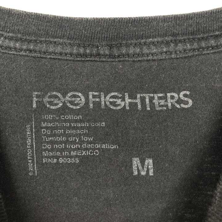 Foo Fighters band t-shirt, men's size M. cotton black type Vintage Second Hand
