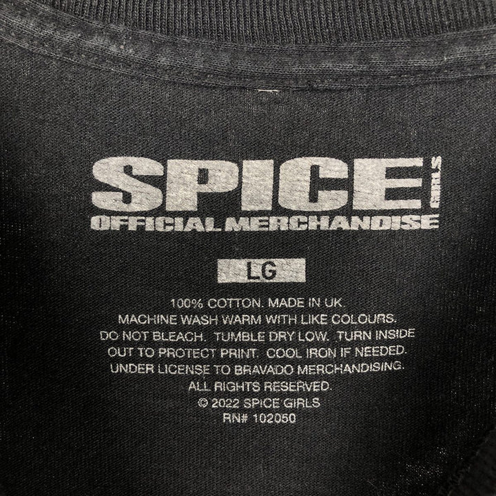 SPICE GIRLS Band T-shirt, Made in the UK, Men's Size L (approx.) cotton black type Vintage Second Hand