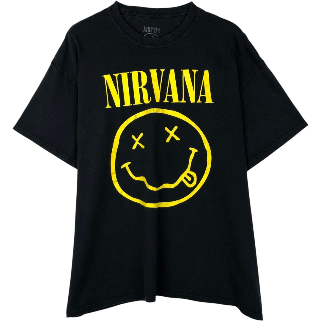NIRVANA Nirvana Band T-shirt, Band T, Men's XL size cotton black type Vintage Second Hand