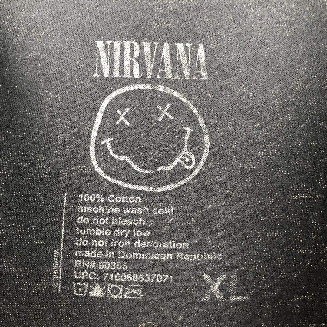 NIRVANA Nirvana Band T-shirt, Band T, Men's XL size cotton black type Vintage Second Hand
