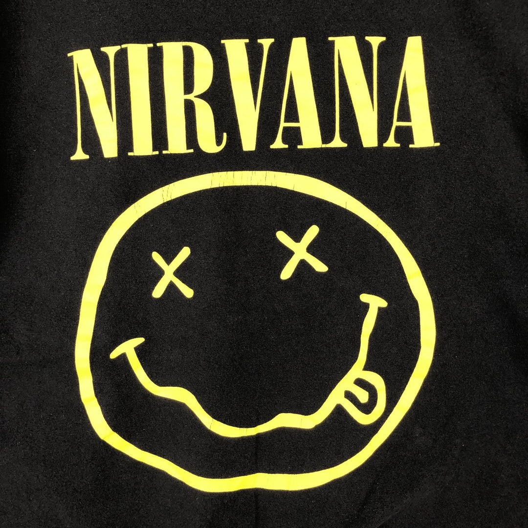 NIRVANA Nirvana Band T-shirt, Band T, Men's XL size cotton black type Vintage Second Hand