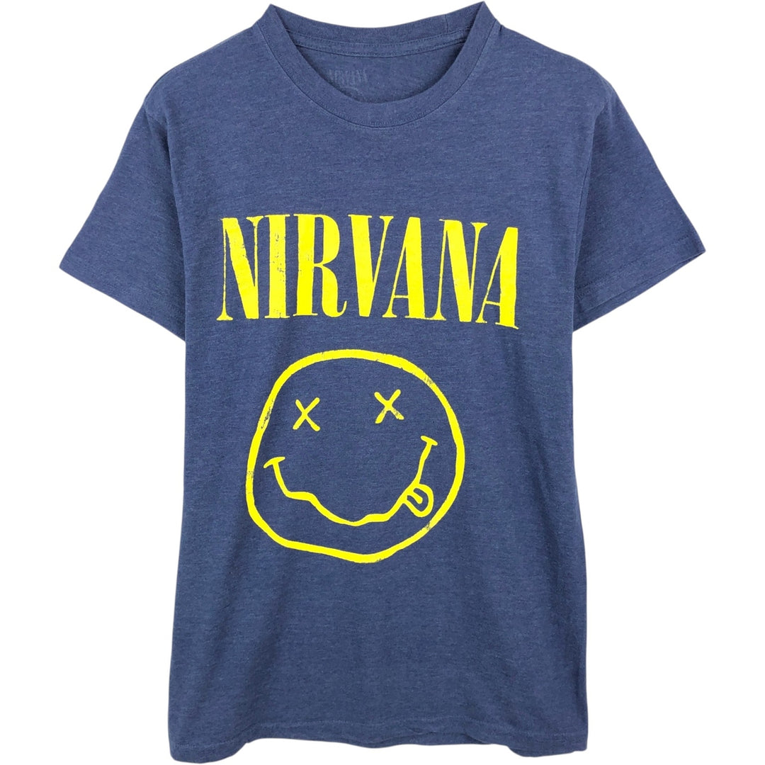 NIRVANA Nirvana Band T-shirt, Band T, Men's M size unclear black type Vintage Second Hand