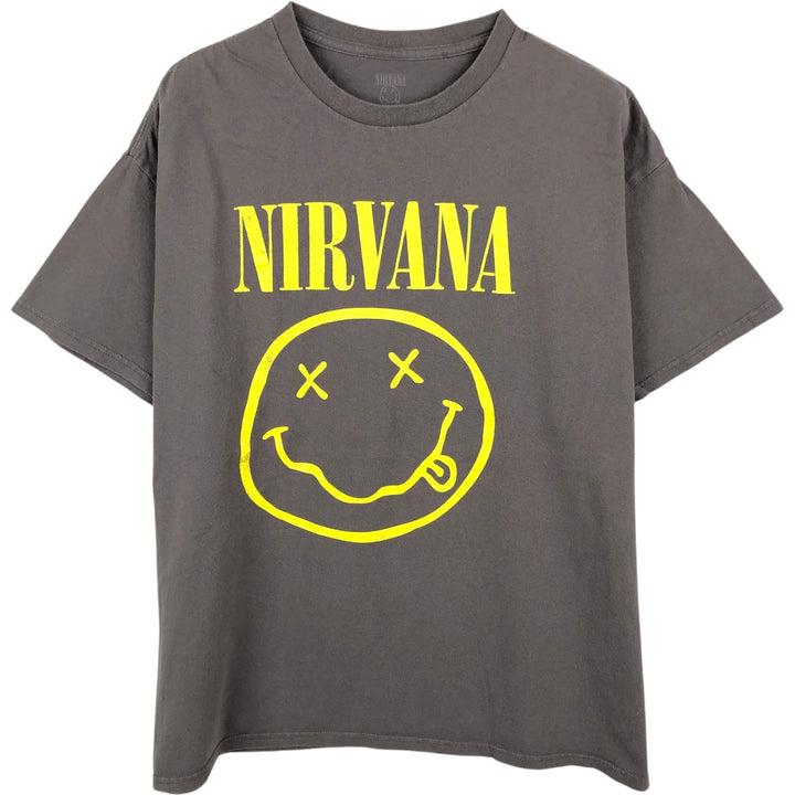 NIRVANA Nirvana Band T-shirt, Band T, Men's XL size cotton Beige type Vintage Second Hand