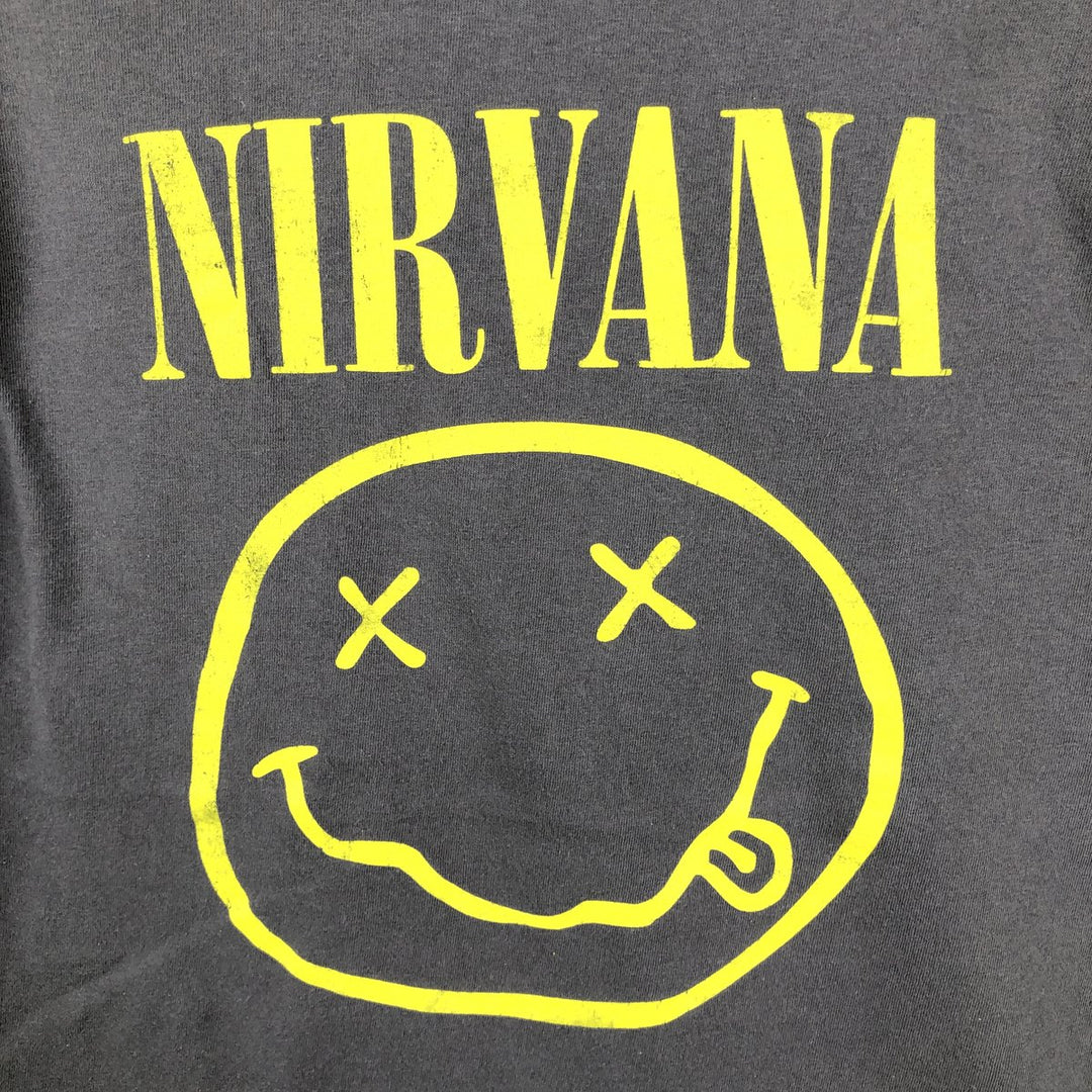 NIRVANA Nirvana Band T-shirt, Band T, Men's XL size cotton Beige type Vintage Second Hand