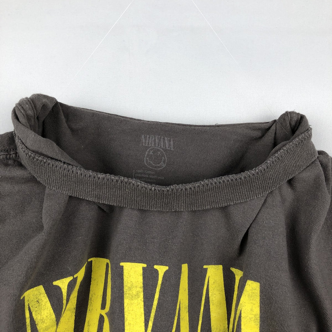 NIRVANA Nirvana Band T-shirt, Band T, Men's XL size cotton Beige type Vintage Second Hand