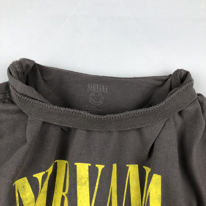 NIRVANA Nirvana Band T-shirt, Band T, Men's XL size cotton Beige type Vintage Second Hand