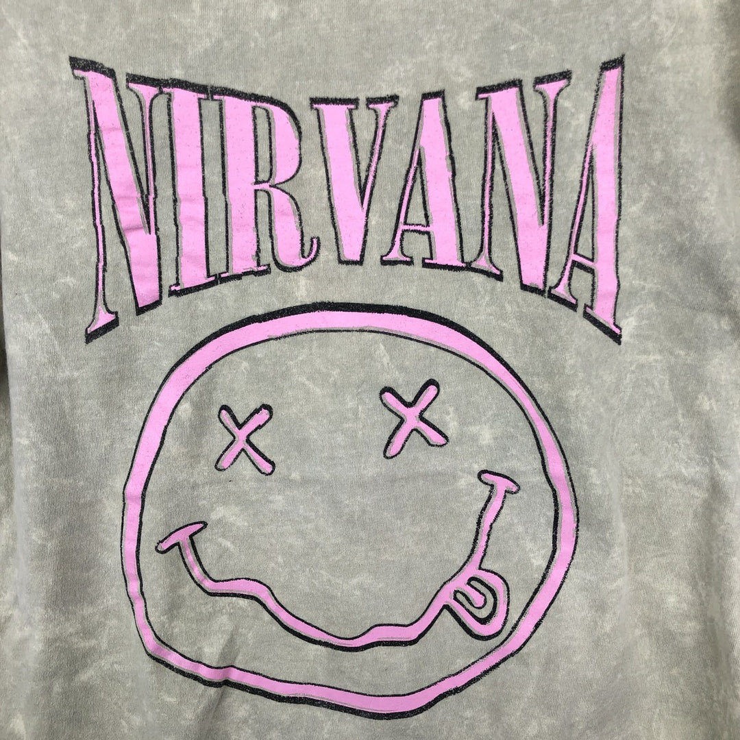 NIRVANA Nirvana Band T-shirt, Band T, Men's M size cotton Beige type Vintage Second Hand