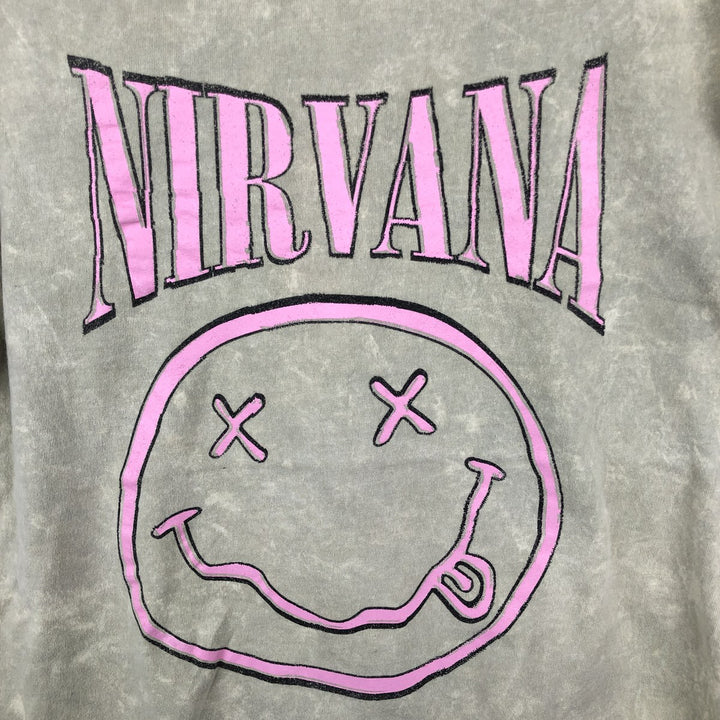 NIRVANA Nirvana Band T-shirt, Band T, Men's M size cotton Beige type Vintage Second Hand