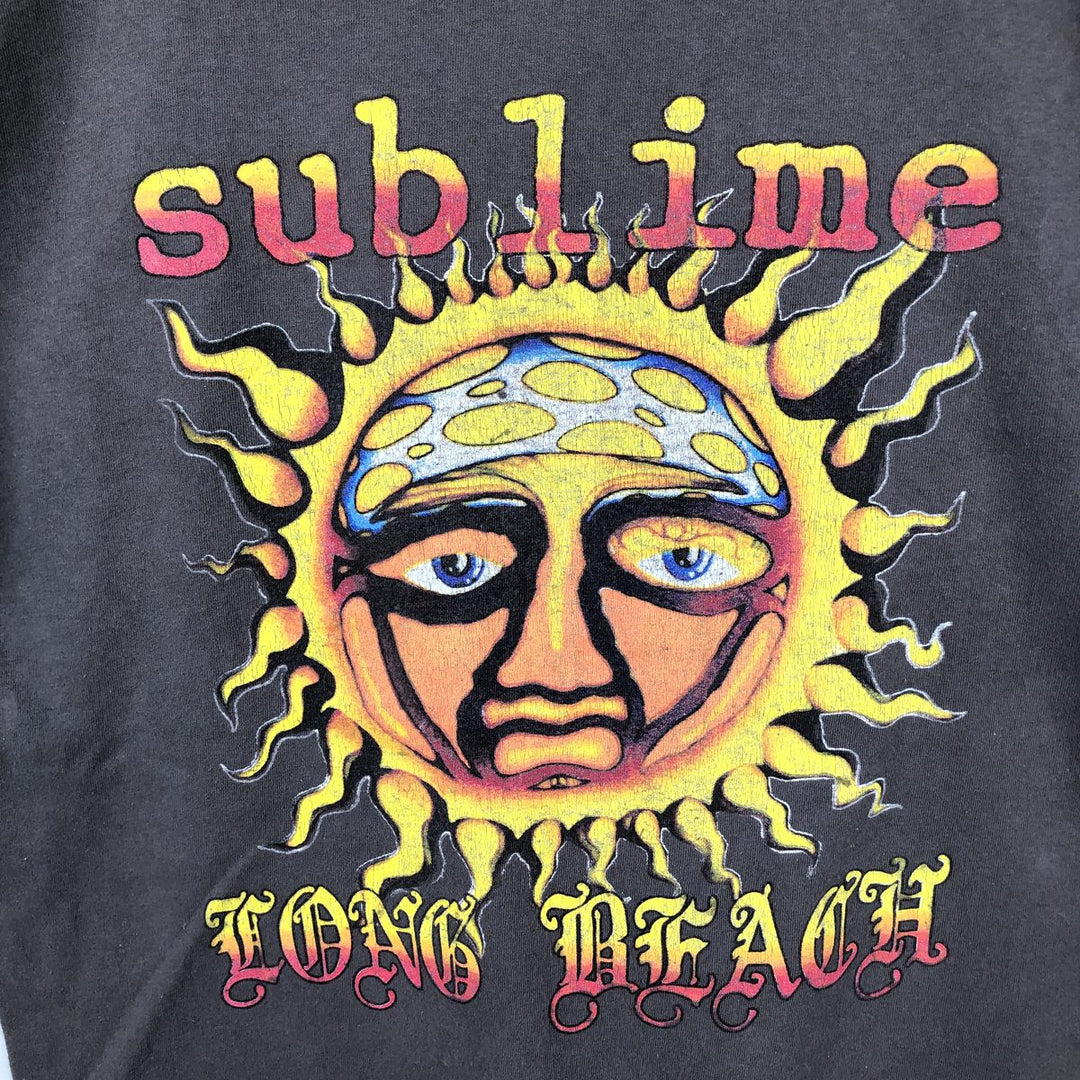 SUBLIME Printed Band T-Shirt, Men's Size XL (approx.) unclear black type Vintage Second Hand