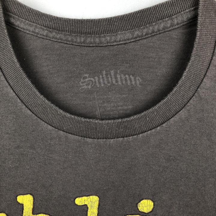 SUBLIME Printed Band T-Shirt, Men's Size XL (approx.) unclear black type Vintage Second Hand
