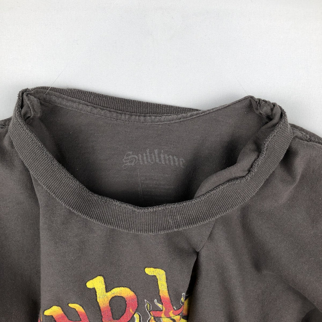 SUBLIME Printed Band T-Shirt, Men's Size XL (approx.) unclear black type Vintage Second Hand