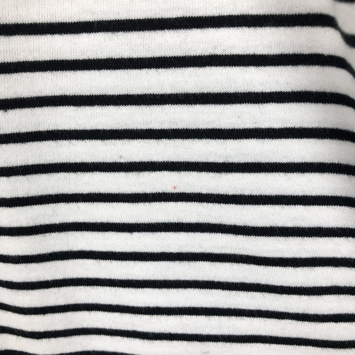 THE ROLLING STONES Border Pattern Band T-Shirt (Men's Size L) cotton white type Vintage Second Hand