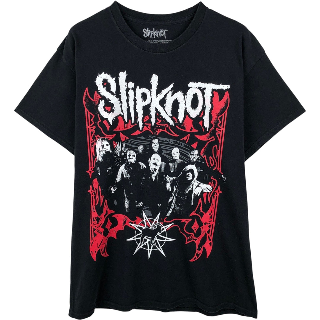 Slipknot Band T-shirt, Band T, Men's L size cotton black type Vintage Second Hand