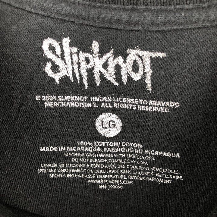 Slipknot Band T-shirt, Band T, Men's L size cotton black type Vintage Second Hand