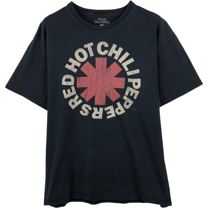 RED HOT CHILI PEPPERS Red Hot Chili Peppers Band T-shirt Band T Men's L size cotton black type Vintage Second Hand