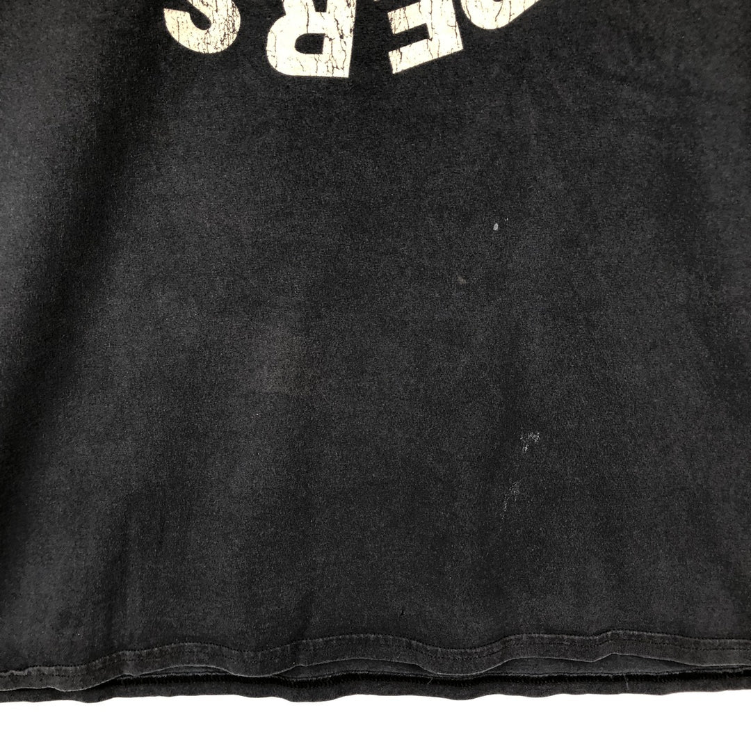 RED HOT CHILI PEPPERS Red Hot Chili Peppers Band T-shirt Band T Men's L size cotton black type Vintage Second Hand
