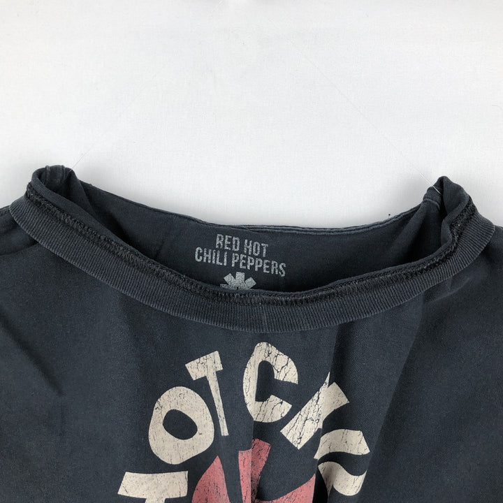 RED HOT CHILI PEPPERS Red Hot Chili Peppers Band T-shirt Band T Men's L size cotton black type Vintage Second Hand
