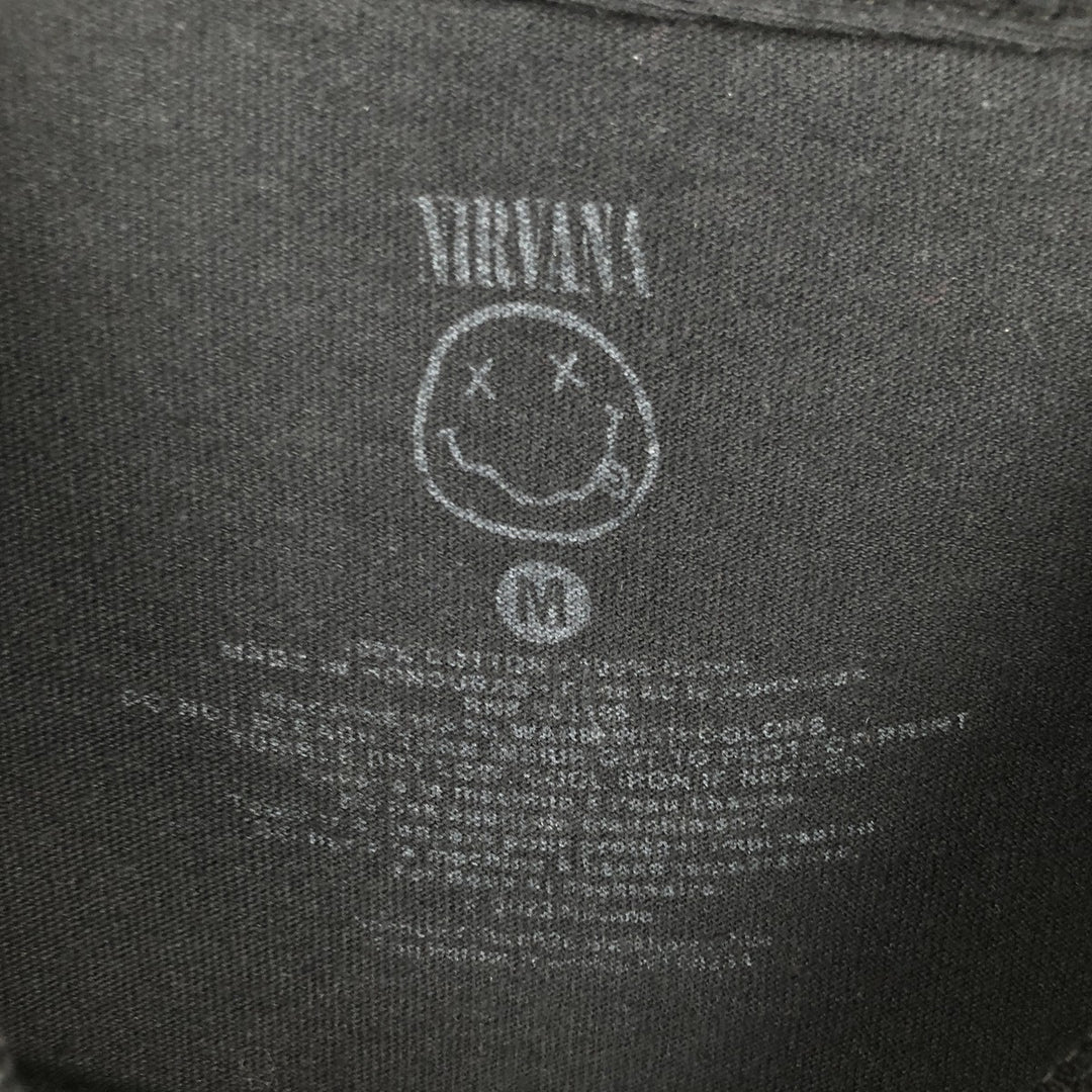NIRVANA Nirvana Band T-shirt, Band T, Men's M size cotton black type Vintage Second Hand
