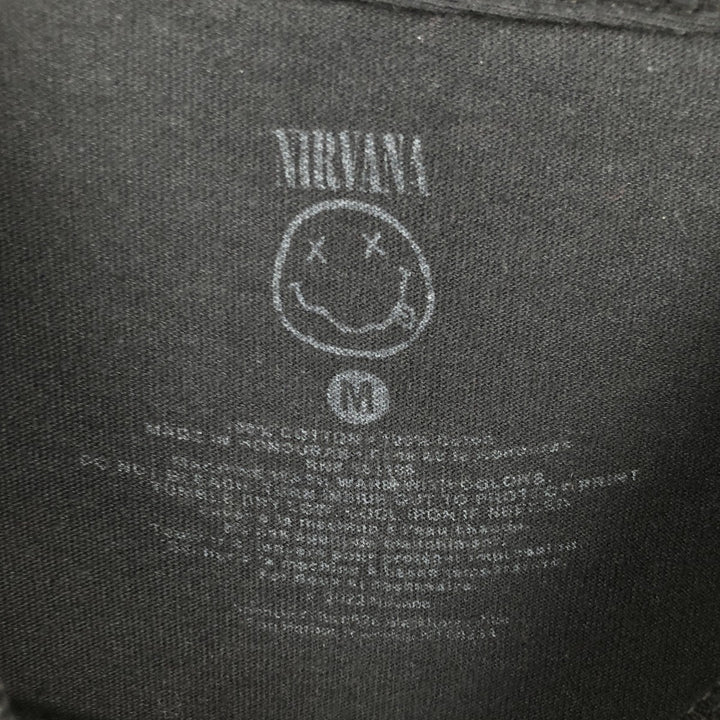 NIRVANA Nirvana Band T-shirt, Band T, Men's M size cotton black type Vintage Second Hand