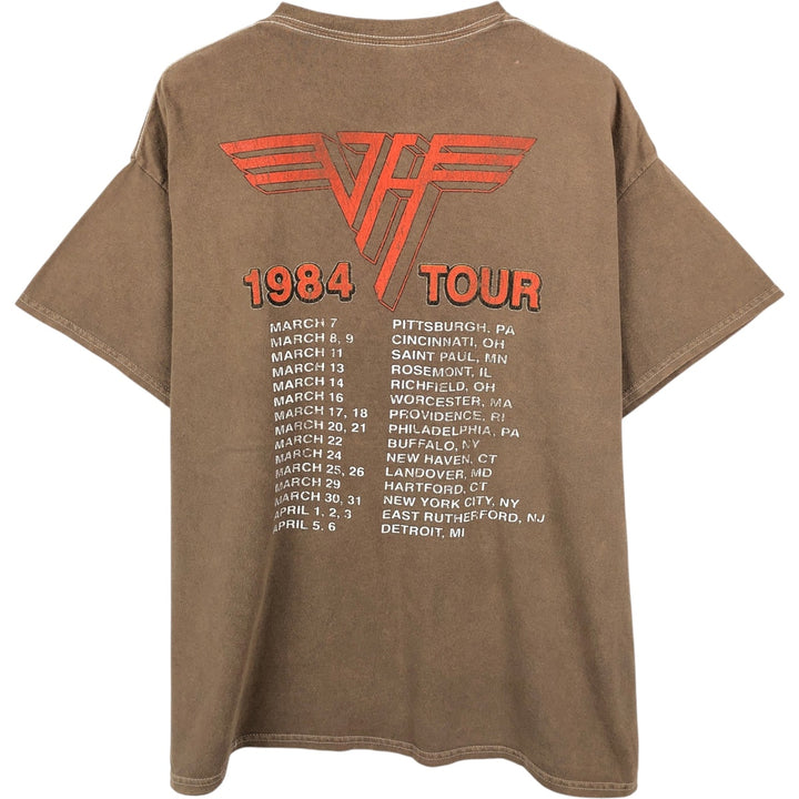 VAN HALEN band t-shirt, men's size XL. cotton brown type Vintage Second Hand