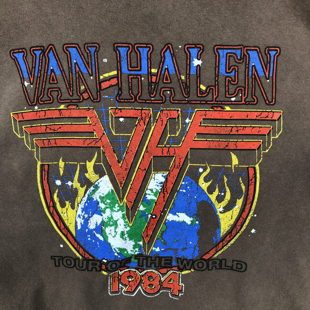 VAN HALEN band t-shirt, men's size XL. cotton brown type Vintage Second Hand