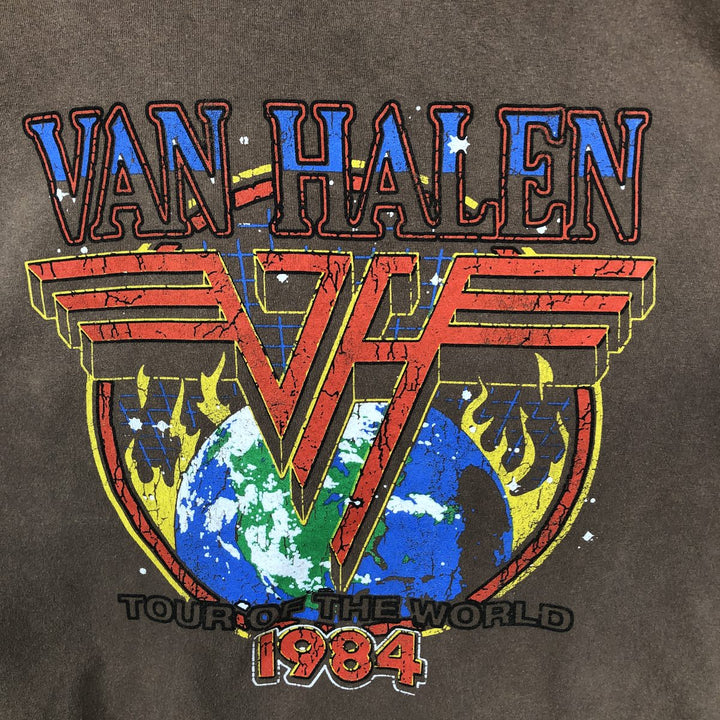 VAN HALEN band t-shirt, men's size XL. cotton brown type Vintage Second Hand