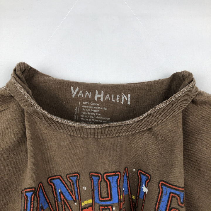VAN HALEN band t-shirt, men's size XL. cotton brown type Vintage Second Hand