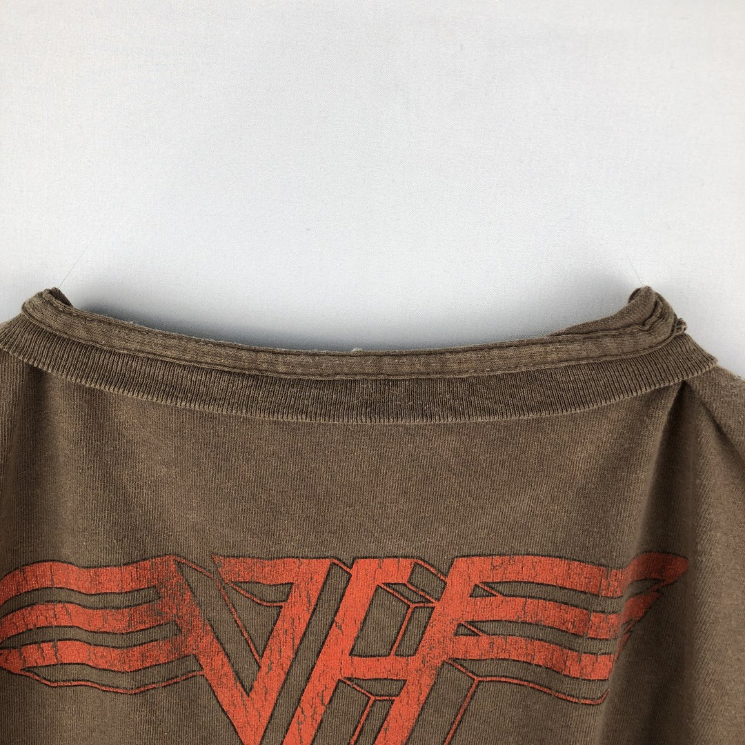 VAN HALEN band t-shirt, men's size XL. cotton brown type Vintage Second Hand