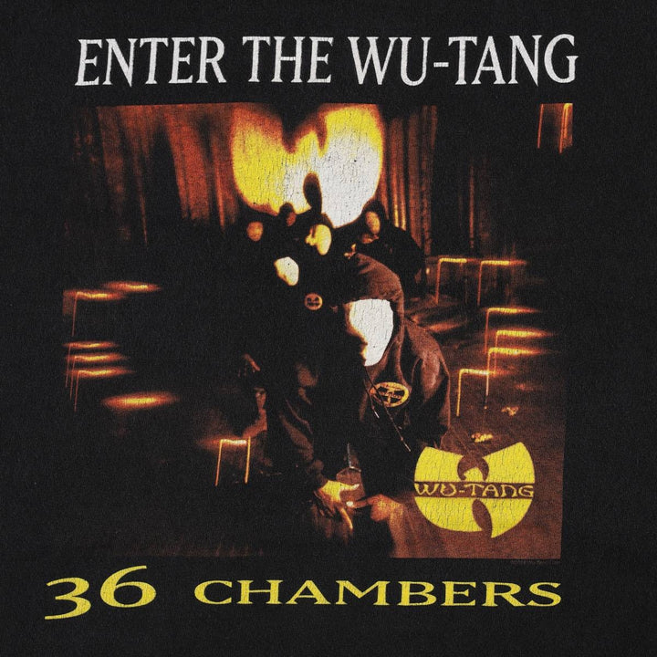 WU-TANG CLAN Rap T-shirt, Men's XL cotton black type Vintage Second Hand